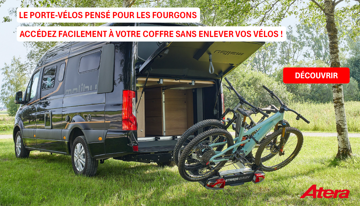 Porte-vélos Atera EVO RV spécialement conçu pour les fourgons aménagés
